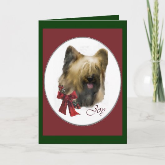 Cartes Pour Fêtes Annuelles Cadeaux de Noël Briard (Devant)