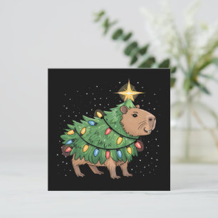 Cartes Pour Fêtes Annuelles Cadeaux de Noël Capybara Capy drôle d'arbre de Noë
