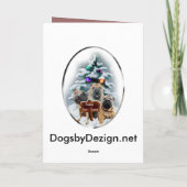 Cartes Pour Fêtes Annuelles Cadeaux de Noël chinois Shar-Pei (Dos)