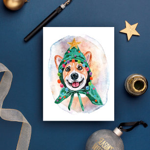 Cartes Pour Fêtes Annuelles Cadeaux de Noël Corgi pour les amoureux des chiens