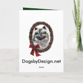 Cartes Pour Fêtes Annuelles Cadeaux de Noël de Keeshond (Dos)