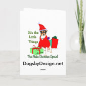 Cartes Pour Fêtes Annuelles Cadeaux de Noël de Rat terrier (Dos)