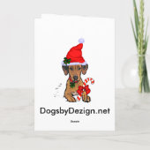 Cartes Pour Fêtes Annuelles Cadeaux de Noël de Rhodesian Ridgeback (Dos)