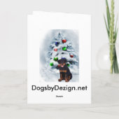Cartes Pour Fêtes Annuelles Cadeaux de Noël de rottweiler (Dos)