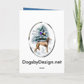 Cartes Pour Fêtes Annuelles Cadeaux de Noël de Saluki (Dos)