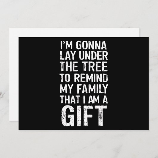 Cartes Pour Fêtes Annuelles Cadeaux de Noël en famille sous l'arbre (Devant / Derrière)