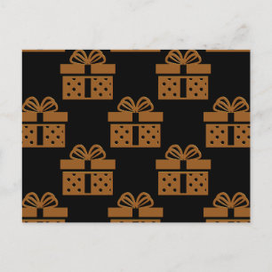 Cartes Pour Fêtes Annuelles Cadeaux de Noël en or sur fond noir