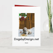 Cartes Pour Fêtes Annuelles Cadeaux de Noël Goldendoodle (Dos)