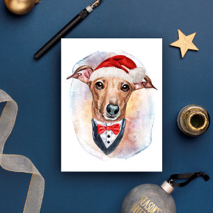 Cartes Pour Fêtes Annuelles Cadeaux De Noël Italiens Greyhound Pour Les Amateu