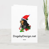 Cartes Pour Fêtes Annuelles Cadeaux de Noël Noir et Tan (Dos)