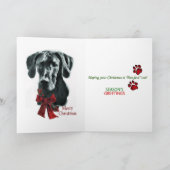 Cartes Pour Fêtes Annuelles Cadeaux de Noël Noir Grande Danse (Intérieur)