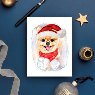 Cartes Pour Fêtes Annuelles Cadeaux de Noël pour les amoureux des chiens Pomér