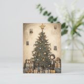 Cartes Pour Fêtes Annuelles Cadeaux De Noël Sous L'Arbre (Debout devant)