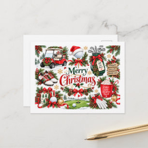 Cartes Pour Fêtes Annuelles Cadeaux de Noël sur le thème du golf pour golfeur