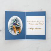 Cartes Pour Fêtes Annuelles Cadeaux de Noël Welsh Terrier (Intérieur)