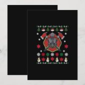 Cartes Pour Fêtes Annuelles Cadeaux drôles de Noël pour pompier mignon (Devant / Derrière)