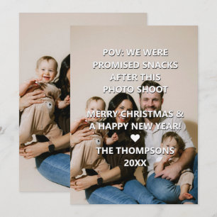 Cartes Pour Fêtes Annuelles Cadeaux drôles POV Photo de famille Noël PERSONNAL