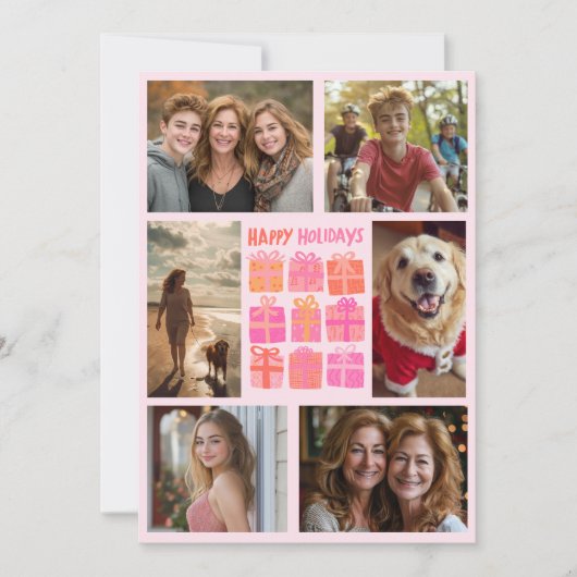 Cartes Pour Fêtes Annuelles Cadeaux mignons présente une photo CUSTOM 6 dessin (Devant)