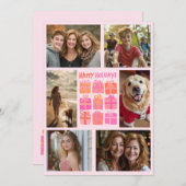 Cartes Pour Fêtes Annuelles Cadeaux mignons présente une photo CUSTOM 6 dessin (Devant / Derrière)