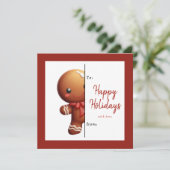 Cartes Pour Fêtes Annuelles Cadeaux Personnalisés de Noël en Pain d'Épice pour (Debout devant)