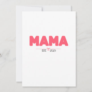 Cartes Pour Fêtes Annuelles Cadeaux Personnalisés pour Mamans MAMA EST. 2025