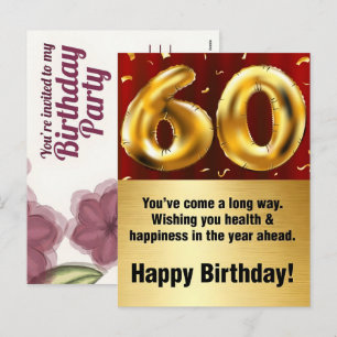 Cartes Pour Fêtes Annuelles Cadeaux Personnalisés pour un 60ème Anniversaire :