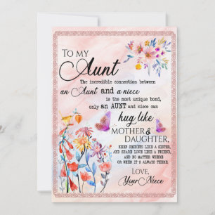 Cartes Pour Fêtes Annuelles Cadeaux pour Tante Lettre à ma tante amour de ni