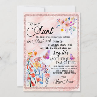 Cartes Pour Fêtes Annuelles Cadeaux pour Tante | Lettre à ma tante amour de ni