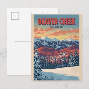 Cartes Pour Fêtes Annuelles cadeaux vintage de la station de ski Beaver Creek
