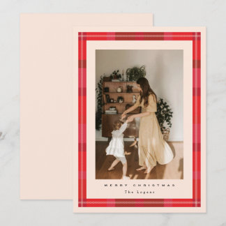 Cartes Pour Fêtes Annuelles Cadre à carreaux