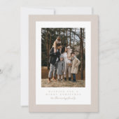 Cartes Pour Fêtes Annuelles Cadre beige simple deux photo neutre Noël (Devant)