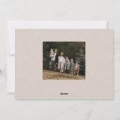 Cartes Pour Fêtes Annuelles Cadre classique neutre beige tweet photo de Noël (Dos)