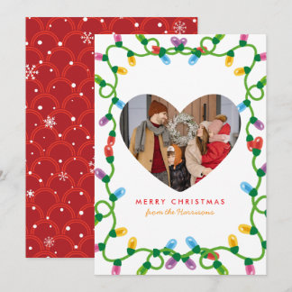 Cartes Pour Fêtes Annuelles Cadre de branches de baies | Photo de Noël moderne