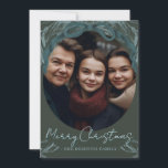 Cartes Pour Fêtes Annuelles Cadre de couronne À feuillage persistant rustique<br><div class="desc">Une couronne rustique aux couleurs à feuillage persistant rend ces cartes de Noël belles et complexes. Customisez facilement pour inclure votre photo et votre message.</div>