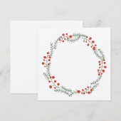 Cartes Pour Fêtes Annuelles Cadre de couronne rustique frontière blanc kraft N (Devant / Derrière)