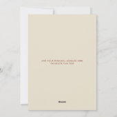 Cartes Pour Fêtes Annuelles Cadre de mâchoire ironique Maroon (Dos)