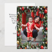 Cartes Pour Fêtes Annuelles Cadre de Noël élégant (Devant / Derrière)