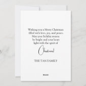 Cartes Pour Fêtes Annuelles Cadre de Noël élégant (Dos)