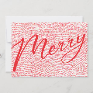 Cartes Pour Fêtes Annuelles Cadre de Noël moderne rouge et blanc Photo Joyeux
