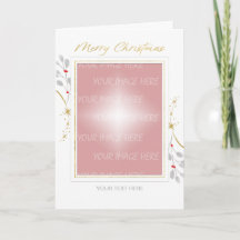 Cadre de Noël Or Blanc Gris pour Photo