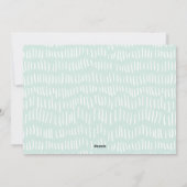 Cartes Pour Fêtes Annuelles Cadre de photo à l'aquarelle de menthe moderne (Dos)