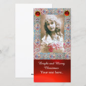 CARTES POUR FÊTES ANNUELLES CADRE DE PHOTO ANTIQUE, ANGES, BIJOUX PRÉCIEUX, GE (Devant / Derrière)