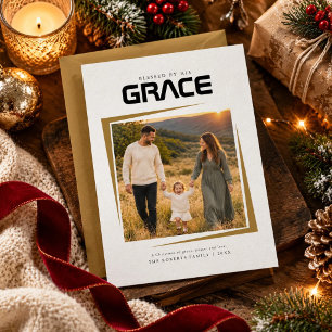 Cartes Pour Fêtes Annuelles Cadre doré Photo de Noël chrétien religieux