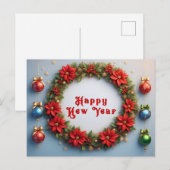 Cartes Pour Fêtes Annuelles Cadre Festif de Noël (Devant / Derrière)