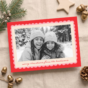 Cartes Pour Fêtes Annuelles Cadre festif et coloré pour photo de Noël