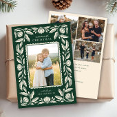 Cartes Pour Fêtes Annuelles Cadre Floral Art populaire Noël 4 Photo
