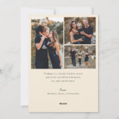 Cartes Pour Fêtes Annuelles Cadre Floral Art populaire Noël 4 Photo (Dos)