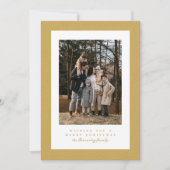 Cartes Pour Fêtes Annuelles Cadre jaune doré en épine (Devant)