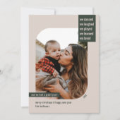 Cartes Pour Fêtes Annuelles Cadre moderne Année d'examen 1 Photo Noël Tan (Devant)