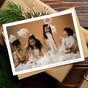Cartes Pour Fêtes Annuelles Cadre moderne gris Joyeux NOËL Photo